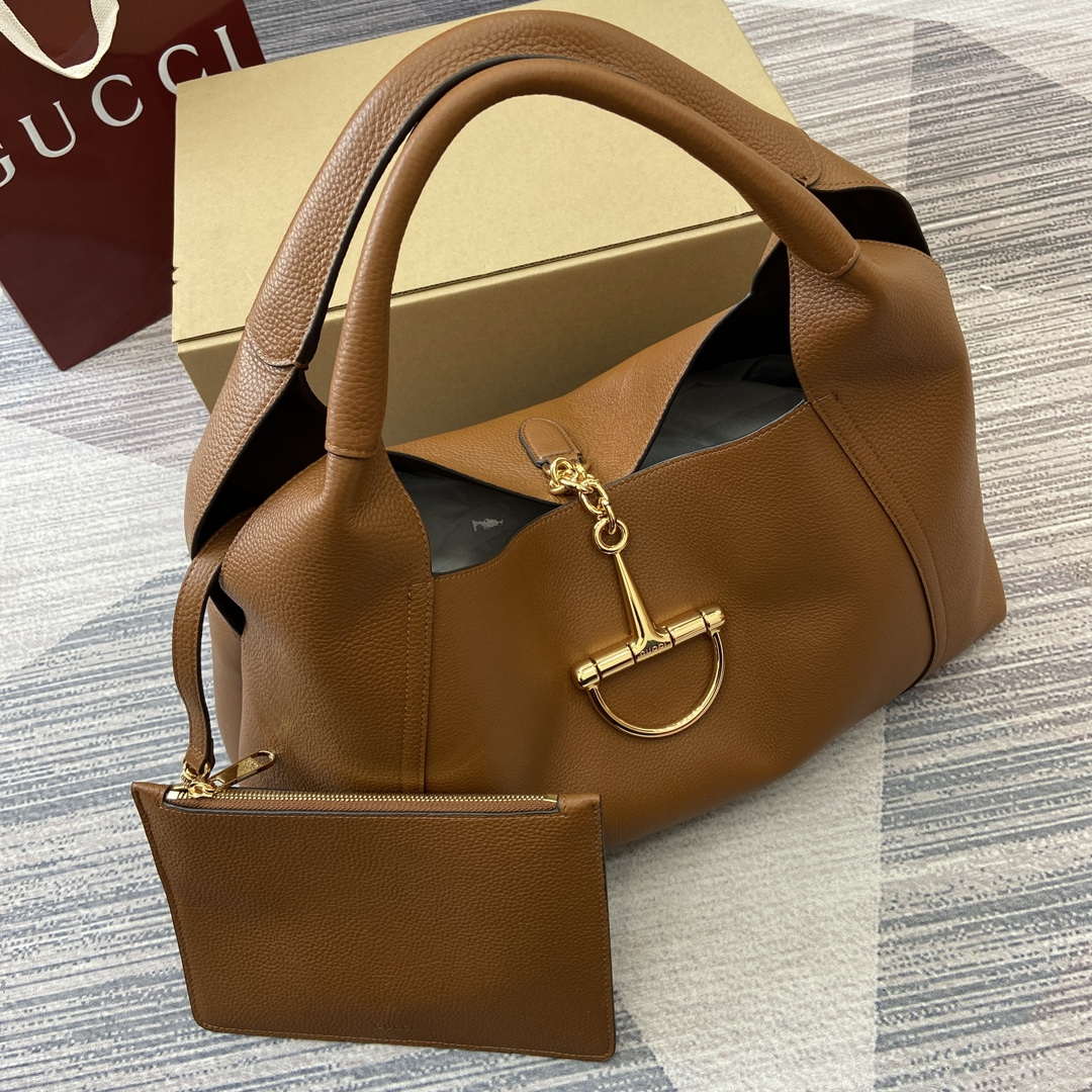 Gucci 837466 Gucci Softbit Maxi Shoulder Bag Brown - Default Title - View 8