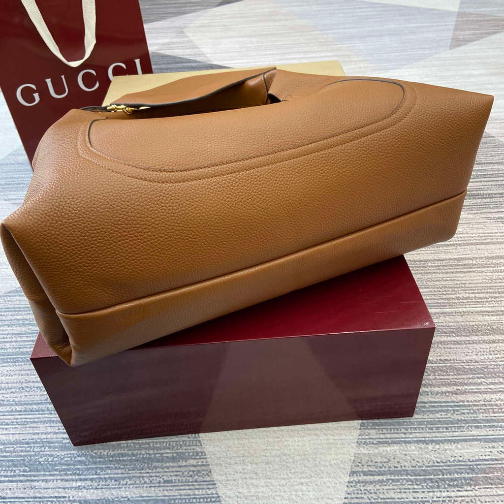 Gucci 837466 Gucci Softbit Maxi Shoulder Bag Brown