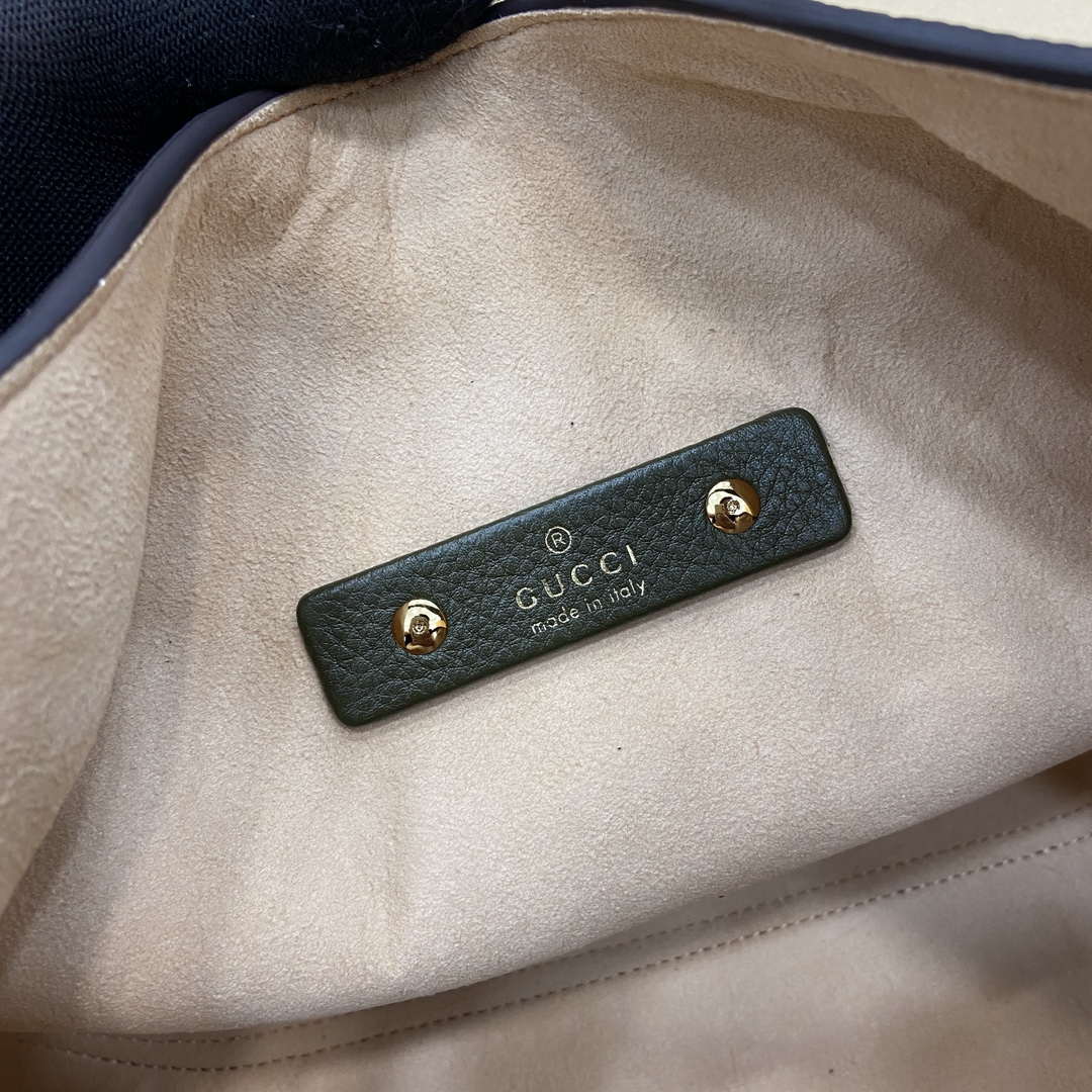 Gucci 837466 Gucci Softbit Maxi Shoulder Bag Dark green