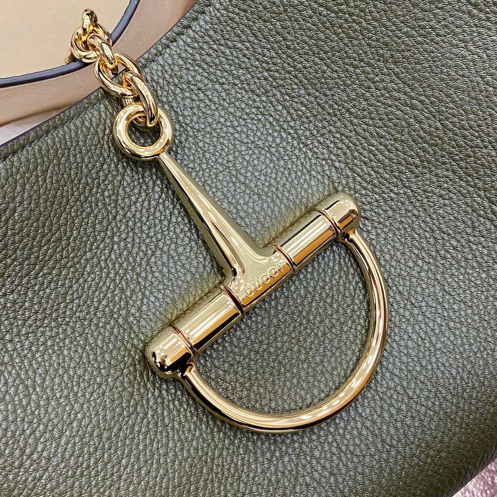 Gucci 837466 Gucci Softbit Maxi Shoulder Bag Dark green