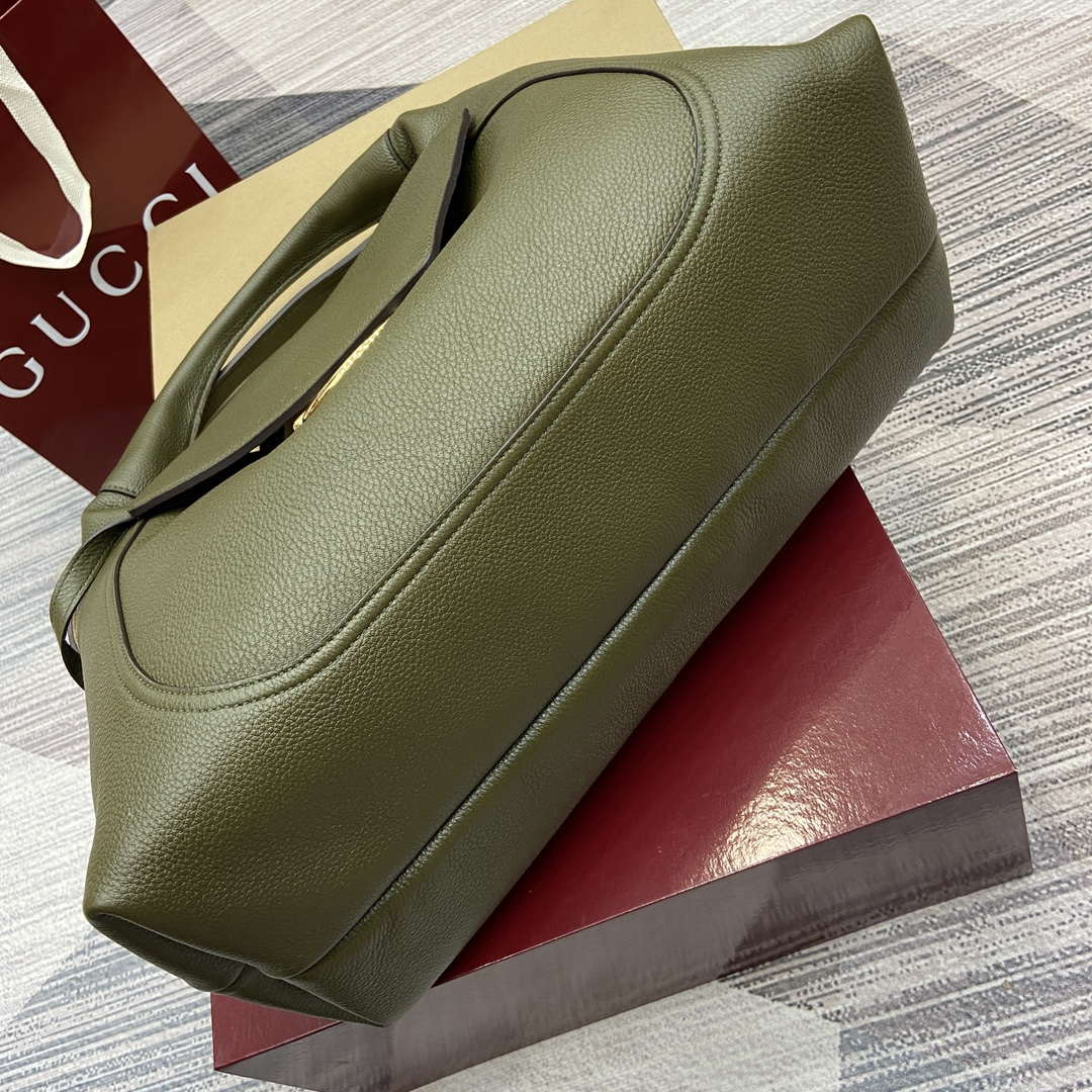 Gucci 837466 Gucci Softbit Maxi Shoulder Bag Dark green - Default Title - View 9