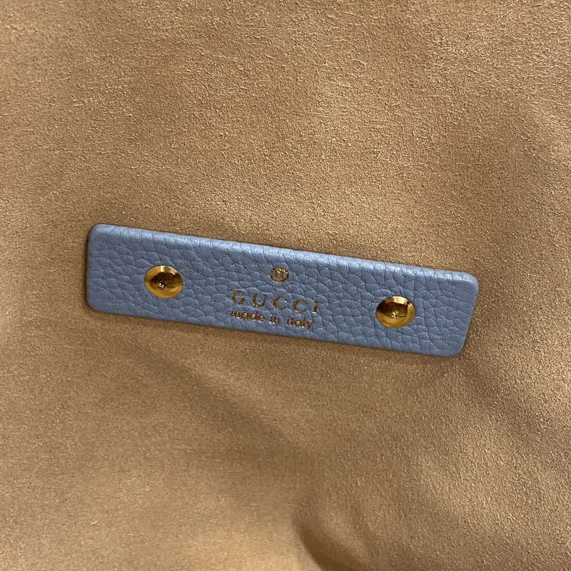 Gucci 837466 Gucci Softbit Maxi Shoulder Bag Gray blue