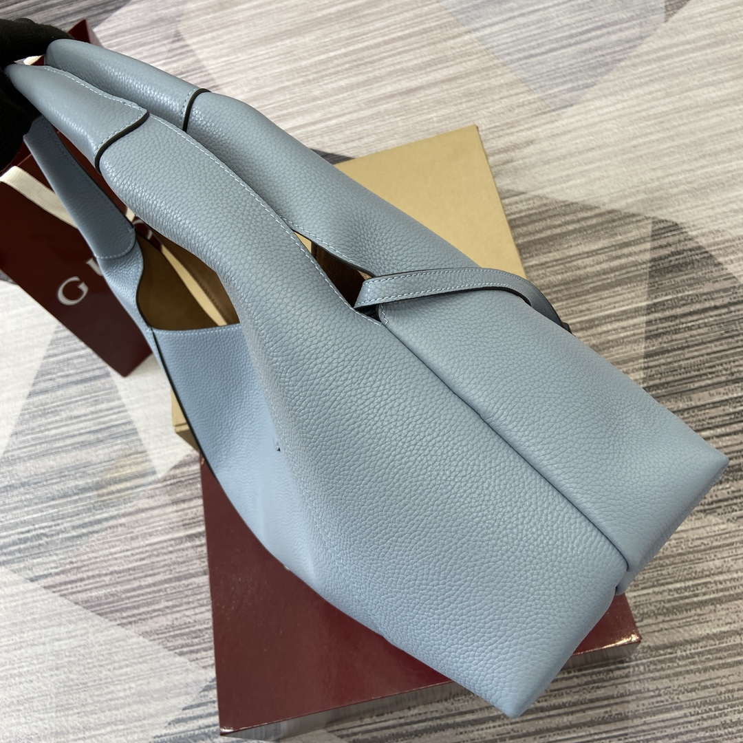 Gucci 837466 Gucci Softbit Maxi Shoulder Bag Gray blue