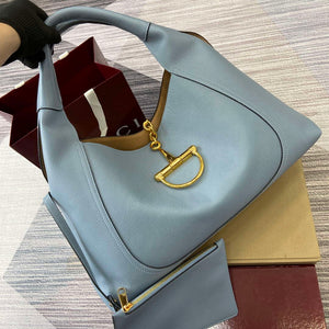 Gucci 837466 Gucci Softbit Maxi Shoulder Bag Gray blue - Default Title - View 6