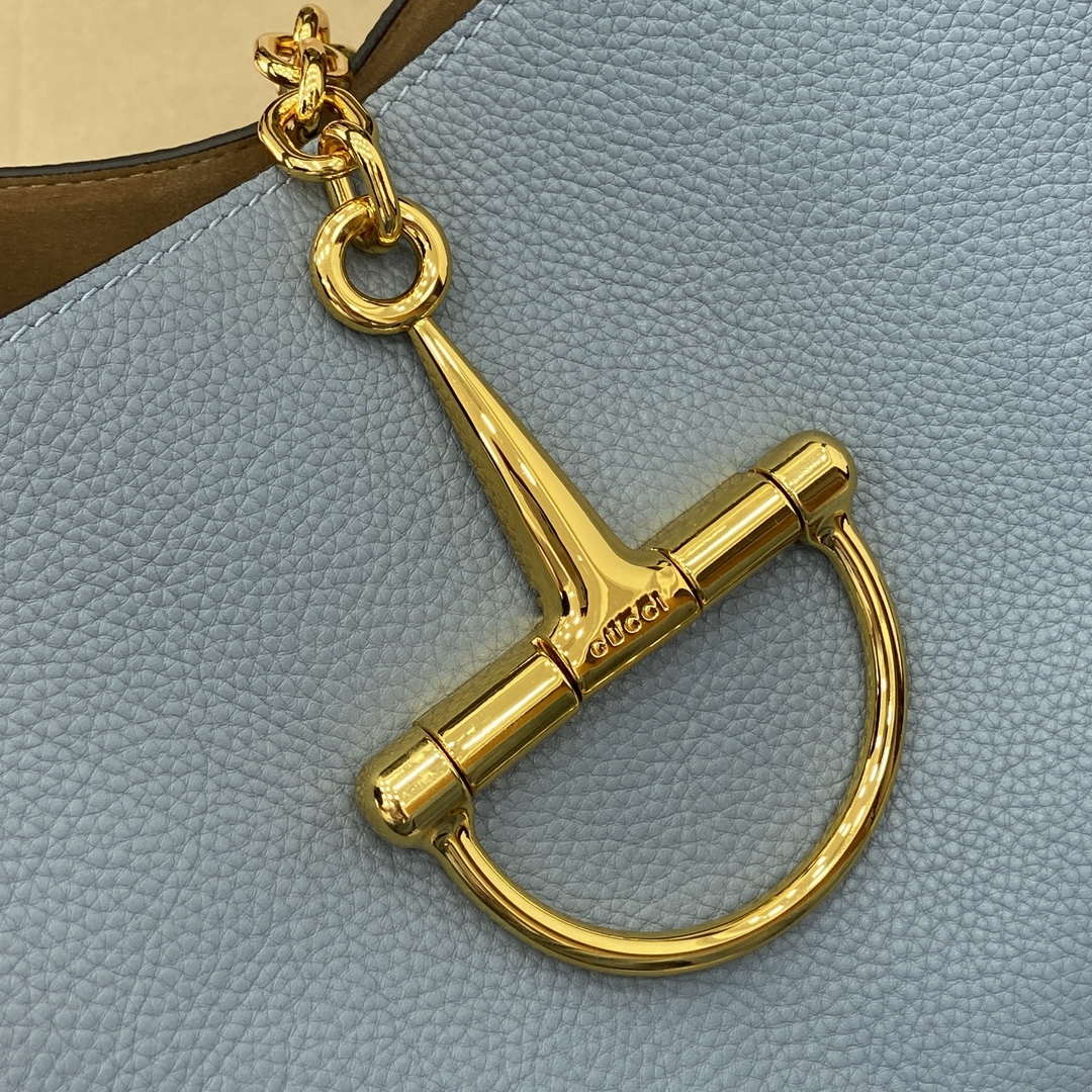 Gucci 837466 Gucci Softbit Maxi Shoulder Bag Gray blue - Default Title - View 7