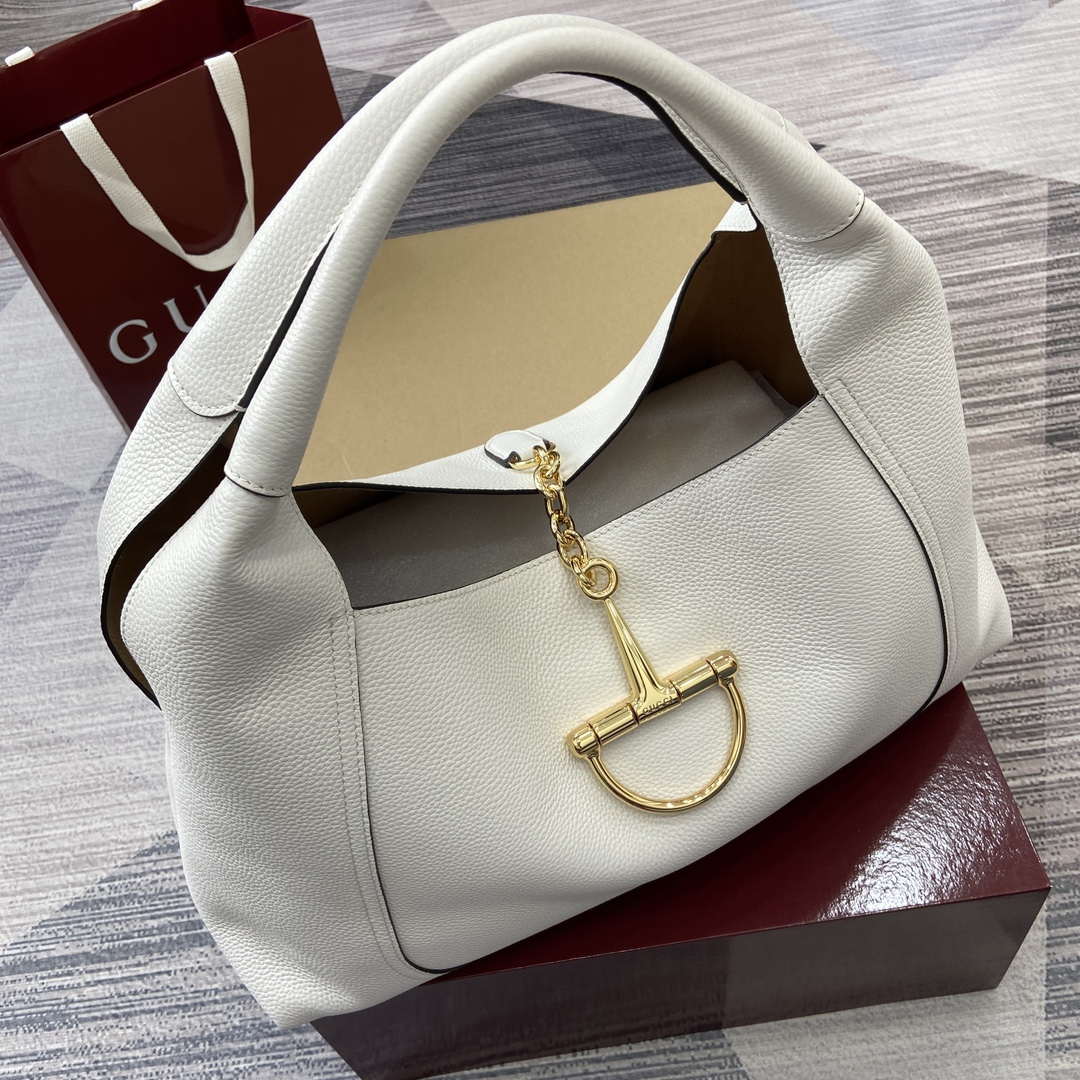 Gucci 837466 Gucci Softbit Maxi Shoulder Bag White