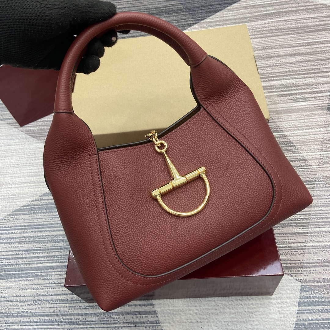 Gucci 837467 Gucci Softbit Medium Top Handle Bag Ancora red