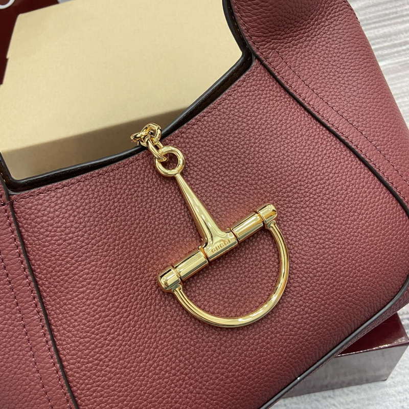 Gucci 837467 Gucci Softbit Medium Top Handle Bag Ancora red