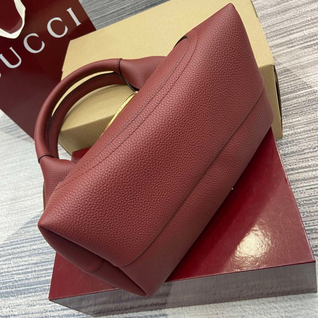 Gucci 837467 Gucci Softbit Medium Top Handle Bag Ancora red