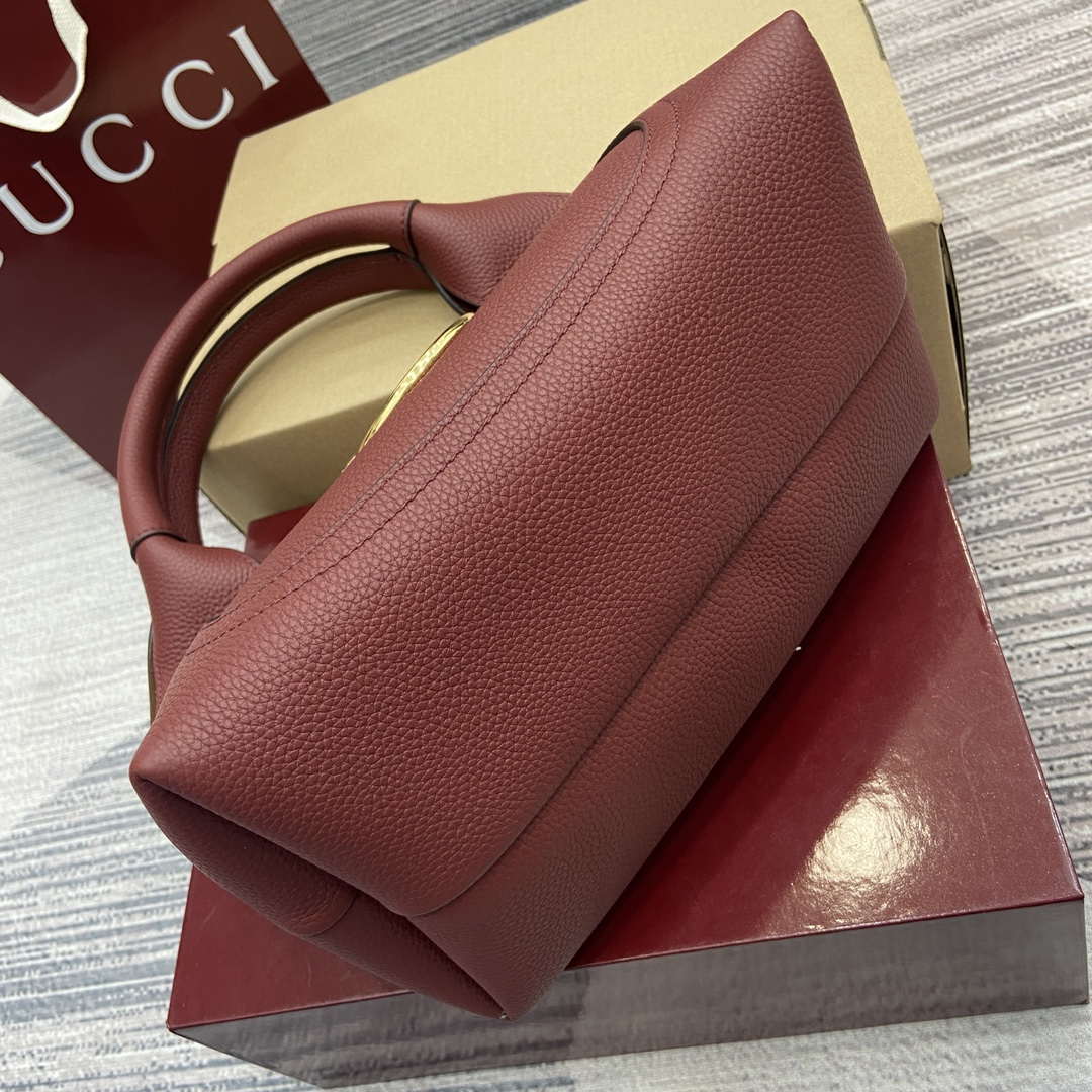 Gucci 837467 Gucci Softbit Medium Top Handle Bag Ancora red - Default Title - View 6