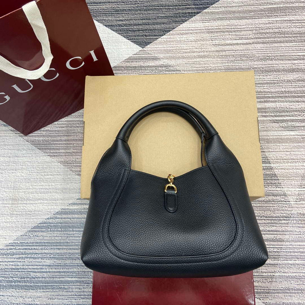 Gucci 837467 Gucci Softbit Medium Top Handle Bag Black