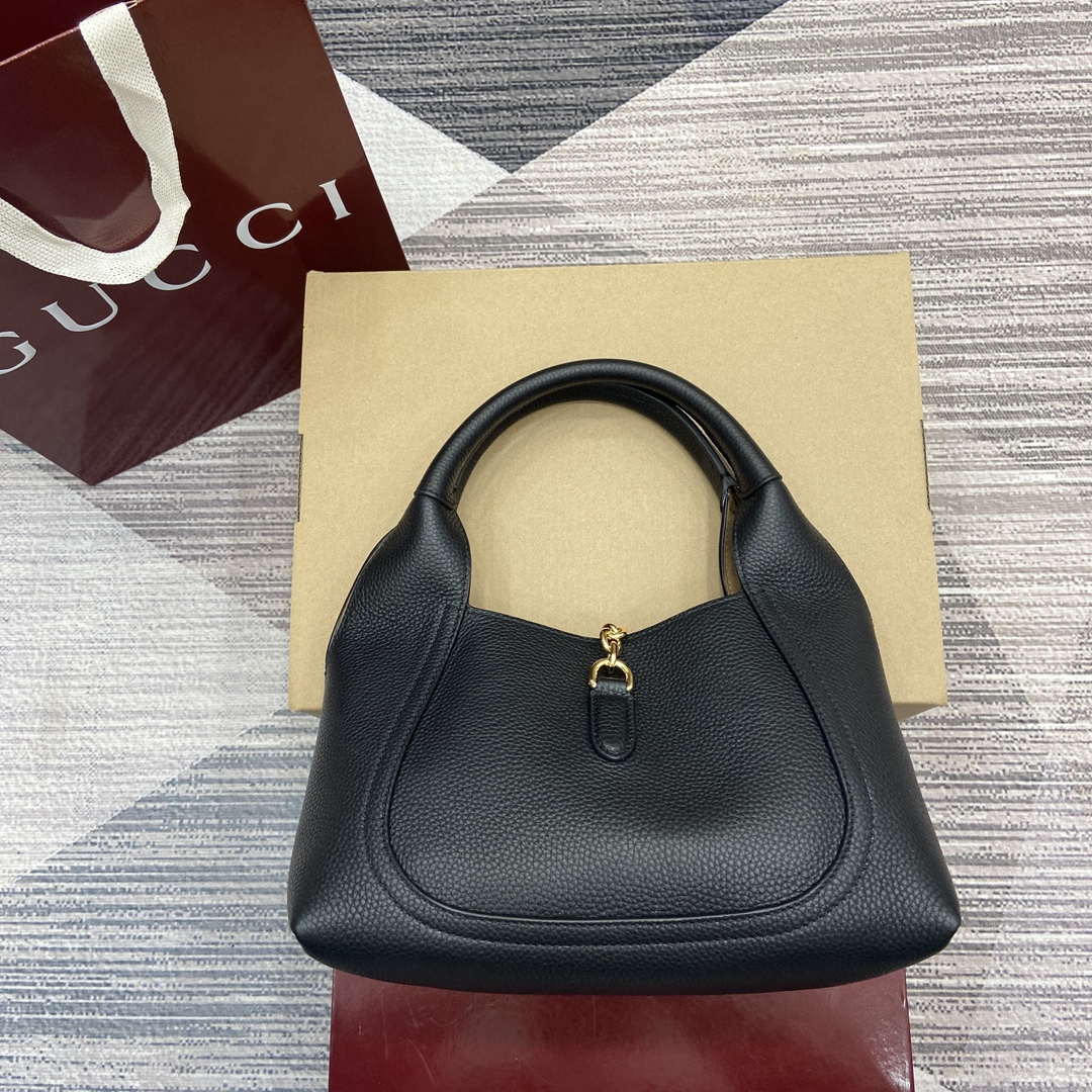 Gucci 837467 Gucci Softbit Medium Top Handle Bag Black
