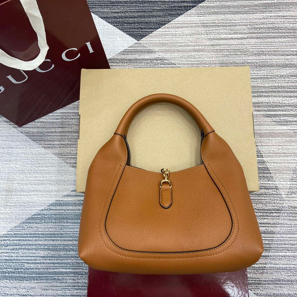 Gucci 837467 Gucci Softbit Medium Top Handle Bag Brown