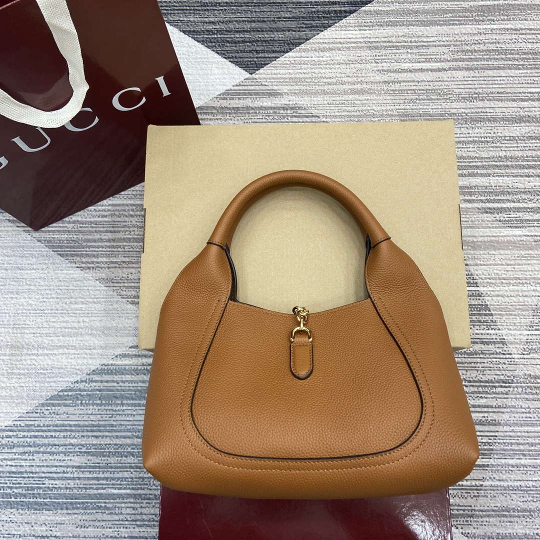Gucci 837467 Gucci Softbit Medium Top Handle Bag Brown