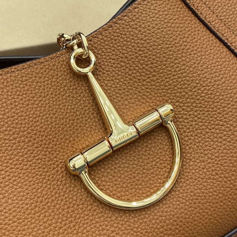 Gucci 837467 Gucci Softbit Medium Top Handle Bag Brown - Default Title - View 5
