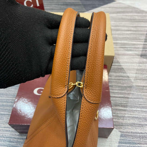 Gucci 837467 Gucci Softbit Medium Top Handle Bag Brown - Default Title - View 6