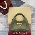 Gucci 837467 Gucci Softbit Medium Top Handle Bag Dark Green - Default Title - View 1