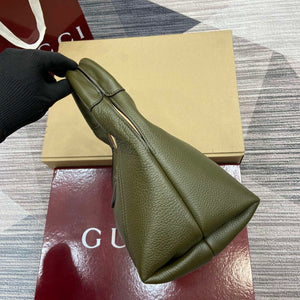 Gucci 837467 Gucci Softbit Medium Top Handle Bag Dark Green - Default Title - View 3