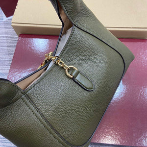 Gucci 837467 Gucci Softbit Medium Top Handle Bag Dark Green - Default Title - View 5