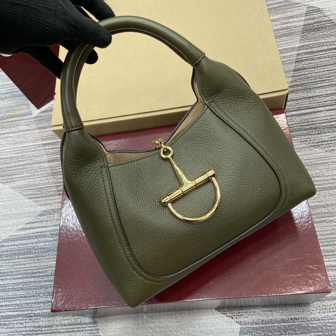 Gucci 837467 Gucci Softbit Medium Top Handle Bag Dark Green - Default Title - View 7