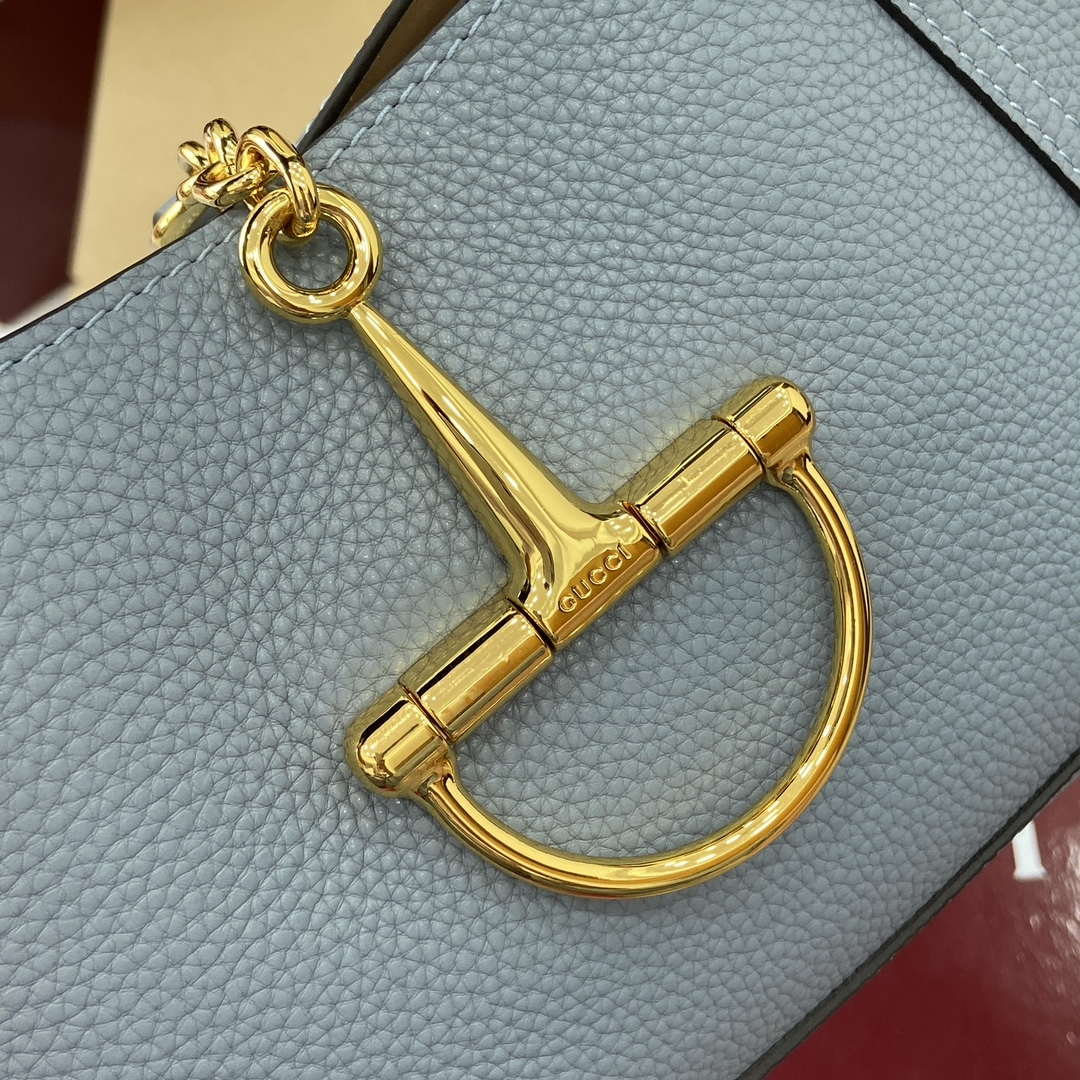 Gucci 837467 Gucci Softbit Medium Top Handle Bag Gray blue - Default Title - View 7