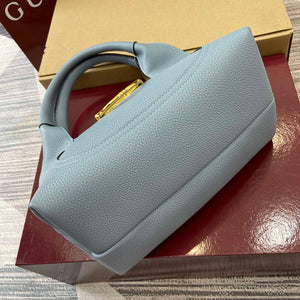 Gucci 837467 Gucci Softbit Medium Top Handle Bag Gray blue - Default Title - View 8