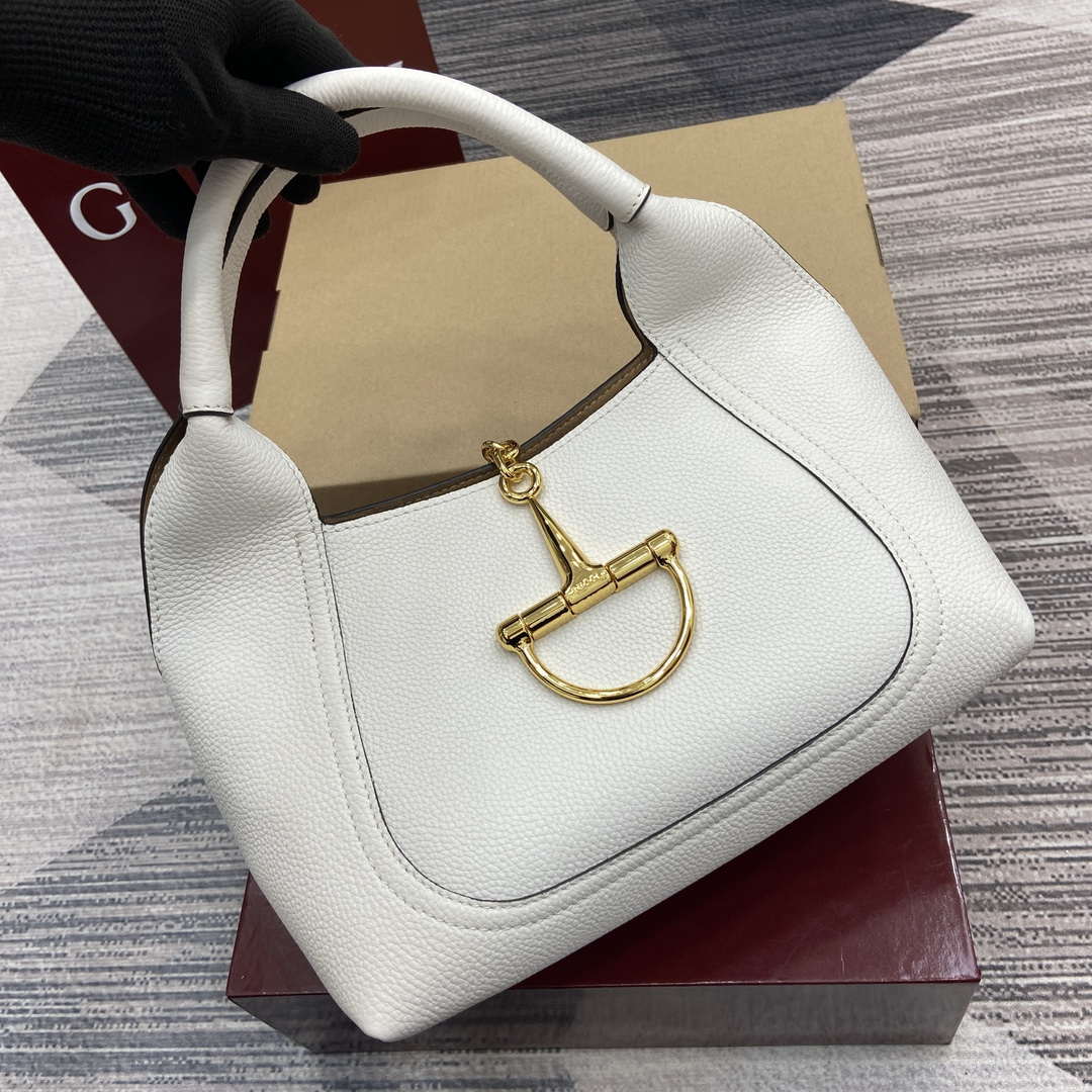Gucci 837467 Gucci Softbit Medium Top Handle Bag White - Default Title - View 5