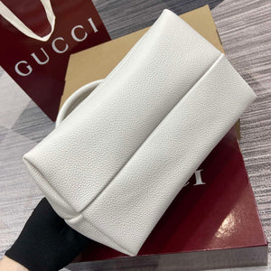 Gucci 837467 Gucci Softbit Medium Top Handle Bag White - Default Title - View 8