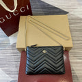 Gucci 837742 GG Marmont Pochette With Chain Bag Black