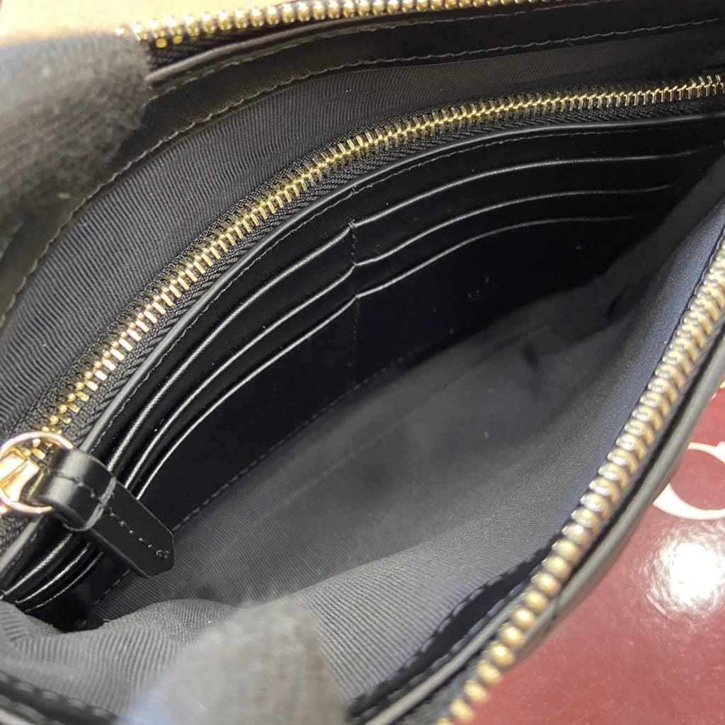 Gucci 837742 GG Marmont Pochette With Chain Bag Black