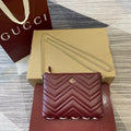 Gucci 837742 GG Marmont Pochette With Chain Bag Red