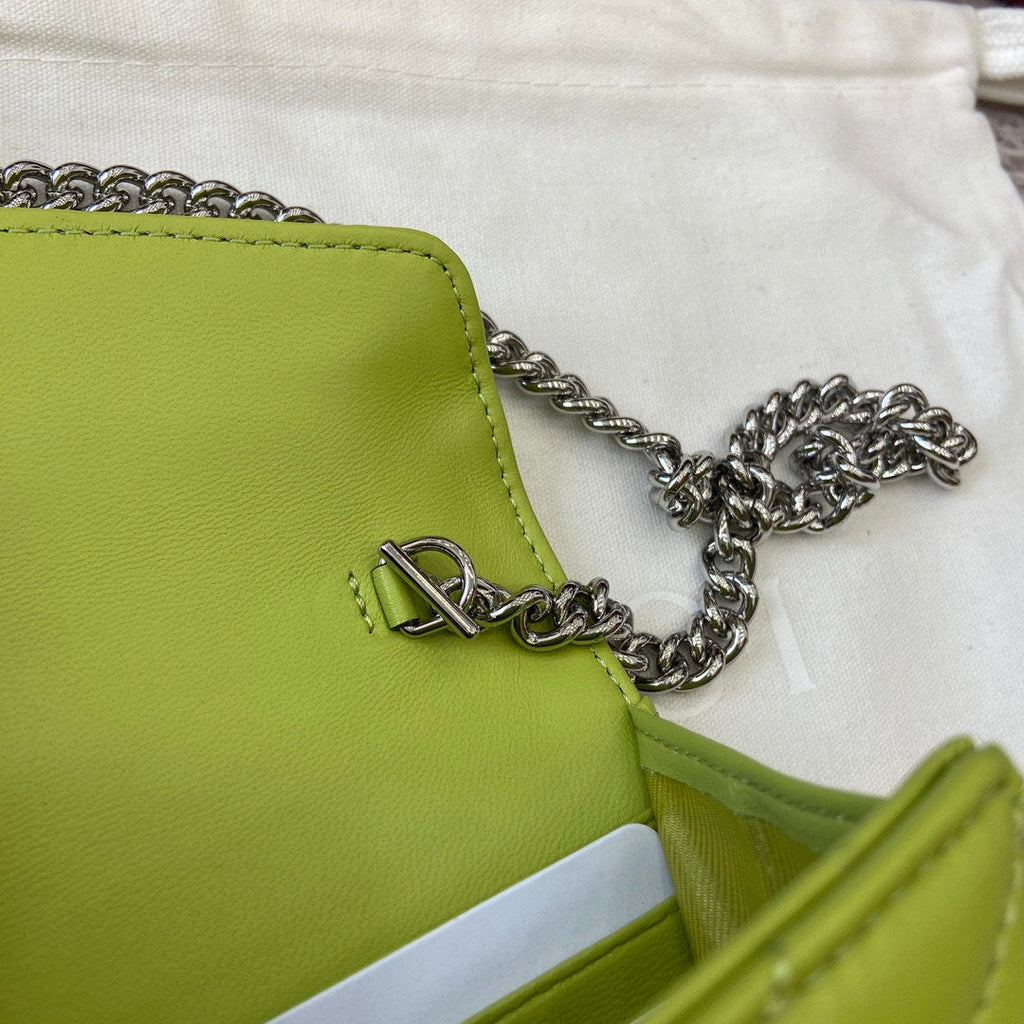 Gucci 837745 GG Marmont Wallet On Chain Green