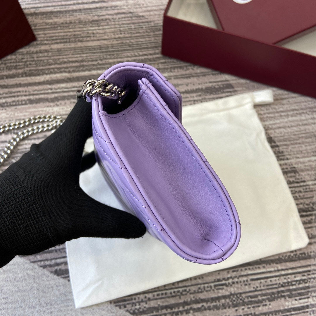 Gucci 837745 GG Marmont Wallet On Chain Light Purple