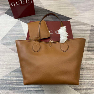 Gucci 839112 Gucci Totissima Large Reversible Tote Bag Brown - Default Title - View 1