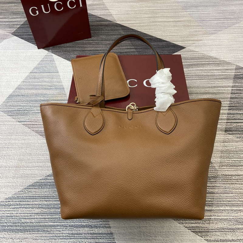 Gucci 839112 Gucci Totissima Large Reversible Tote Bag Brown - Default Title - View 1