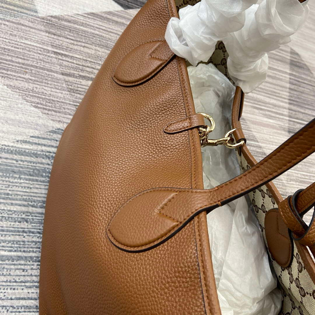 Gucci 839112 Gucci Totissima Large Reversible Tote Bag Brown