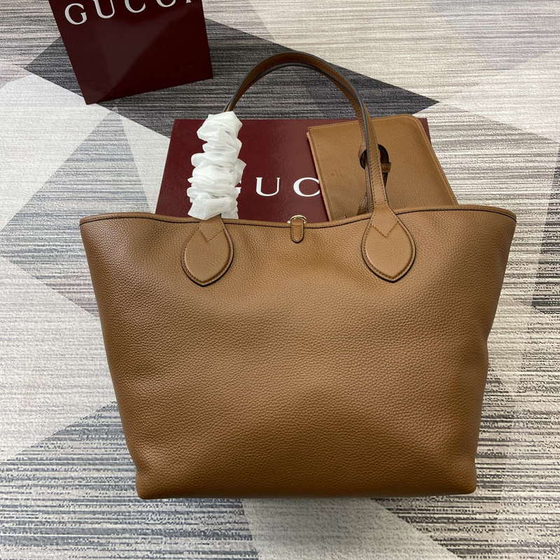 Gucci 839112 Gucci Totissima Large Reversible Tote Bag Brown