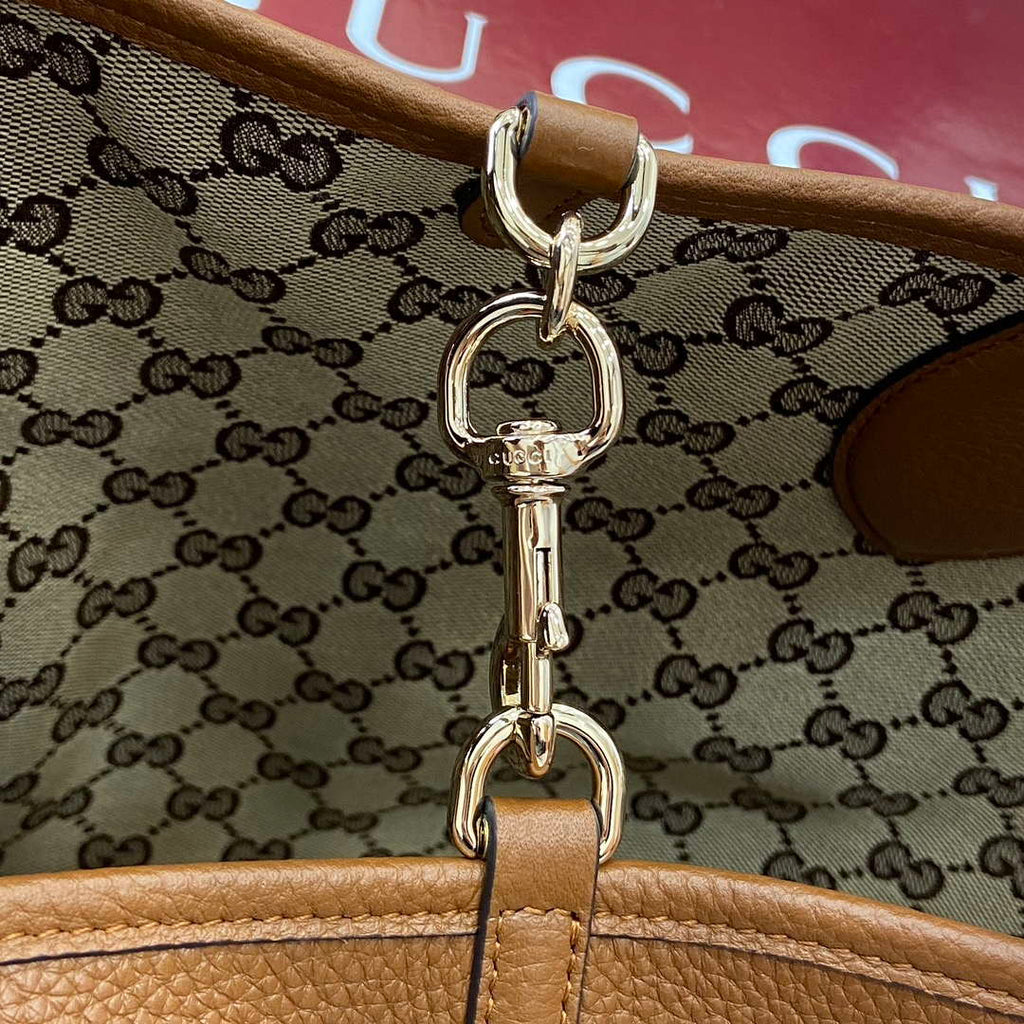 Gucci 839112 Gucci Totissima Large Reversible Tote Bag Brown