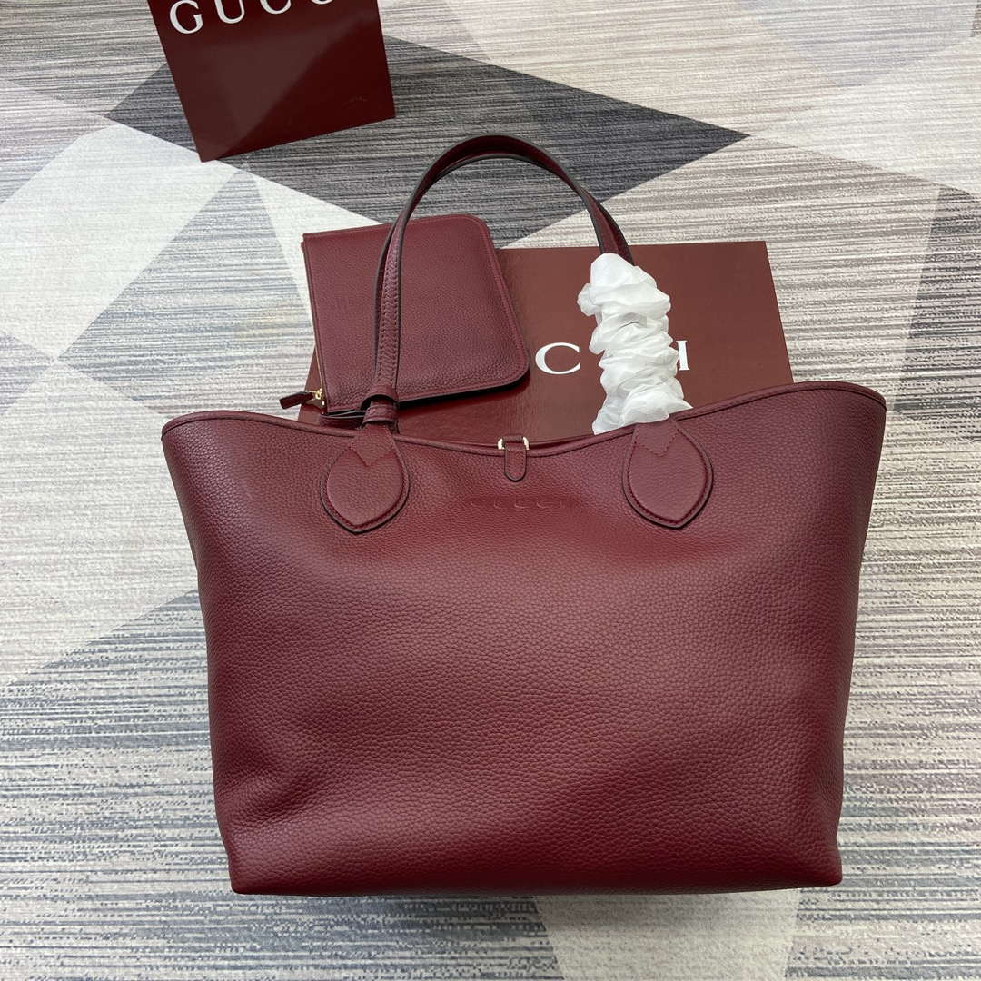 Gucci 839112 Gucci Totissima Large Reversible Tote Bag Red - Default Title - View 1