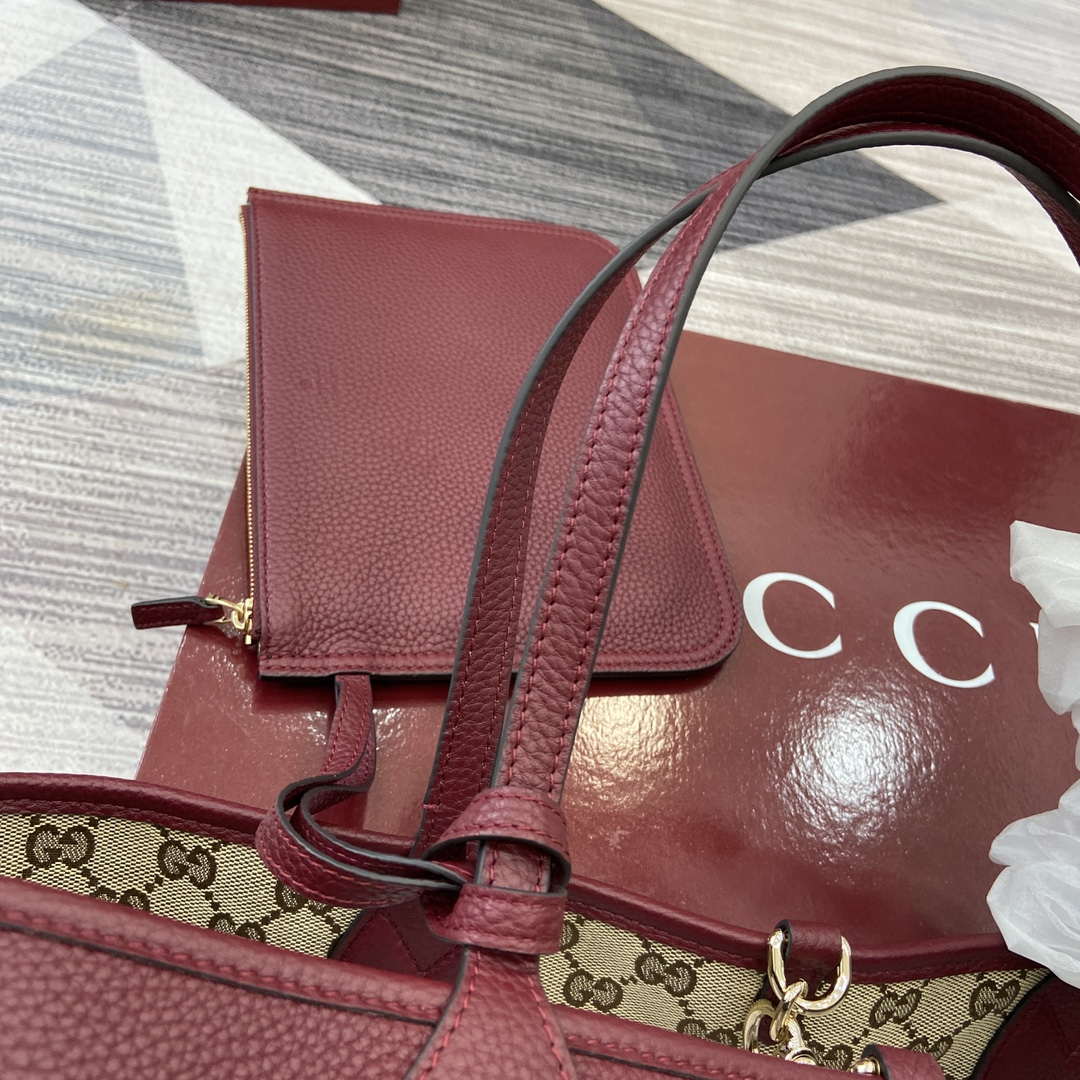 Gucci 839112 Gucci Totissima Large Reversible Tote Bag Red - Default Title - View 11