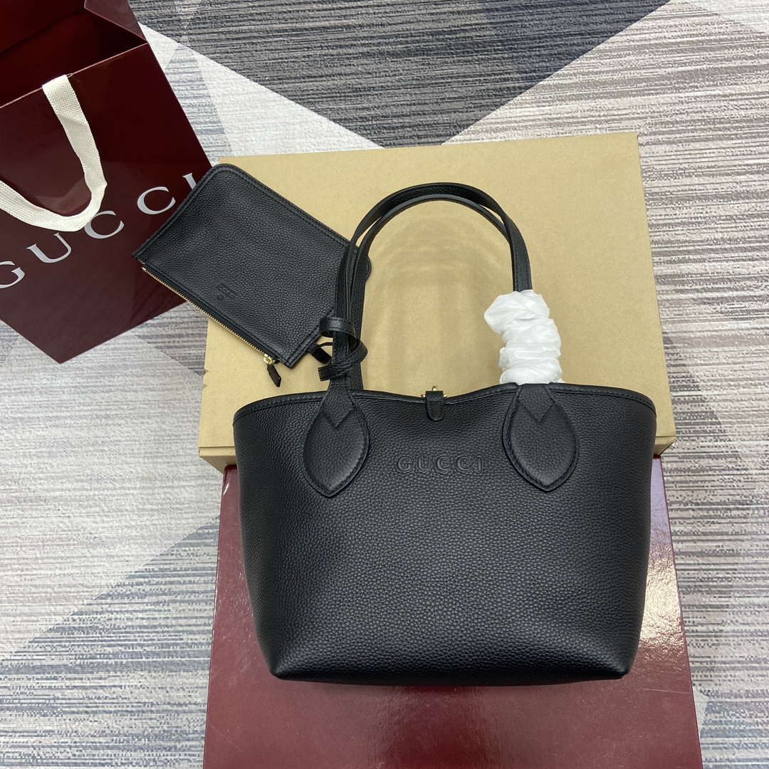 Gucci 839124 Gucci Totissima Small Reversible Tote Bag Black - Default Title - View 1