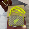 Gucci 839380 Medium Crossbody Bag With Print Acid green - Default Title - View 1