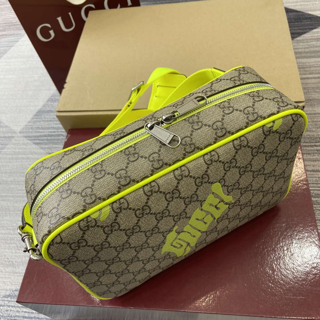 Gucci 839380 Medium Crossbody Bag With Print Acid green - Default Title - View 4