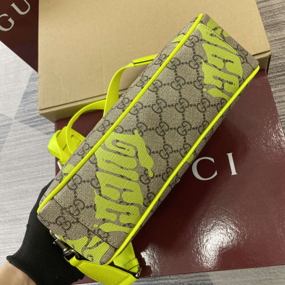Gucci 839380 Medium Crossbody Bag With Print Acid green - Default Title - View 8