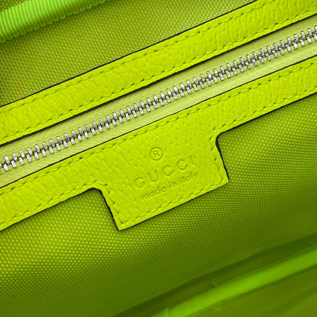 Gucci 839380 Medium Crossbody Bag With Print Acid green