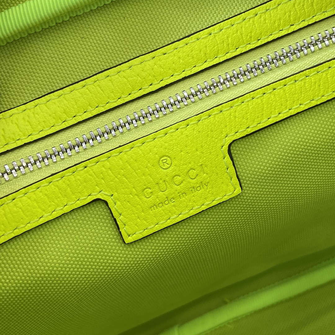 Gucci 839380 Medium Crossbody Bag With Print Acid green