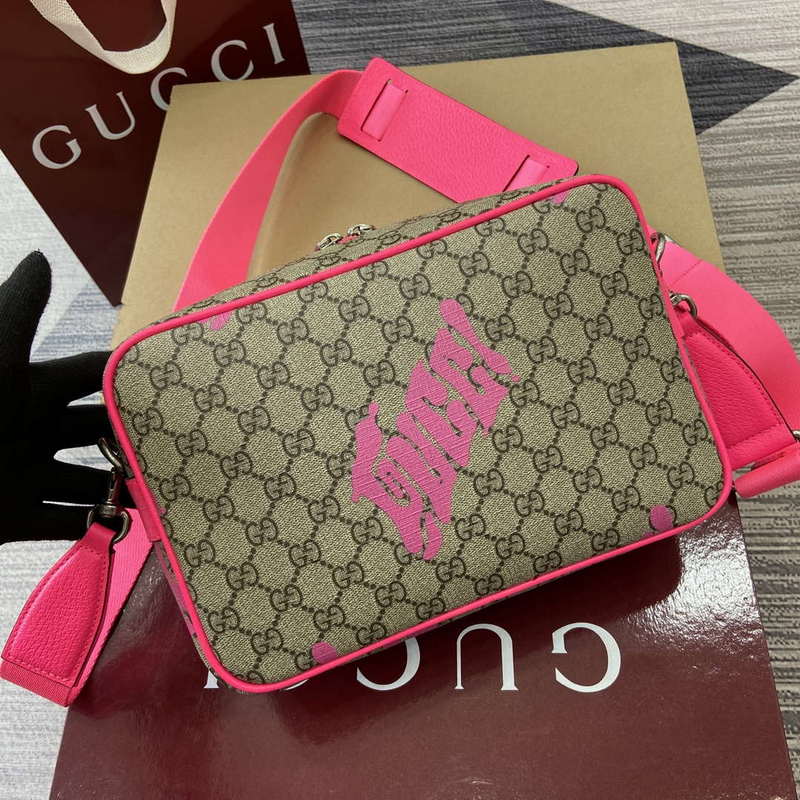 Gucci 839380 Medium Crossbody Bag With Print Bright pink - Default Title - View 5