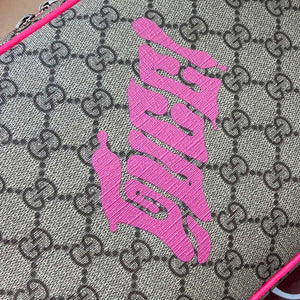 Gucci 839380 Medium Crossbody Bag With Print Bright pink - Default Title - View 6