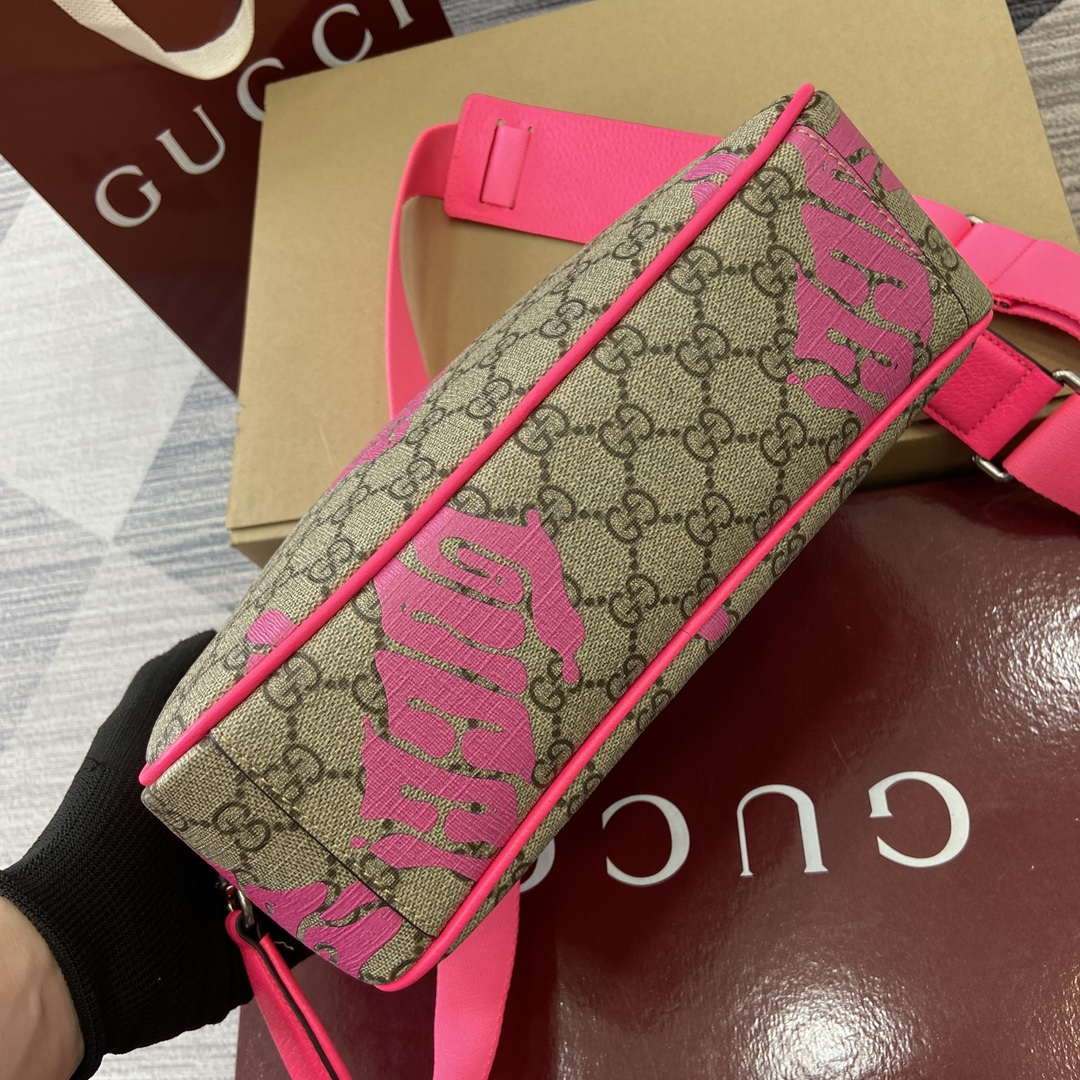 Gucci 839380 Medium Crossbody Bag With Print Bright pink - Default Title - View 8