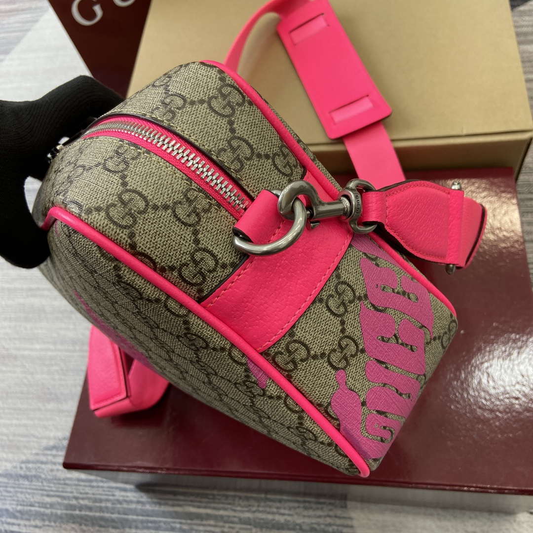 Gucci 839380 Medium Crossbody Bag With Print Bright pink - Default Title - View 9